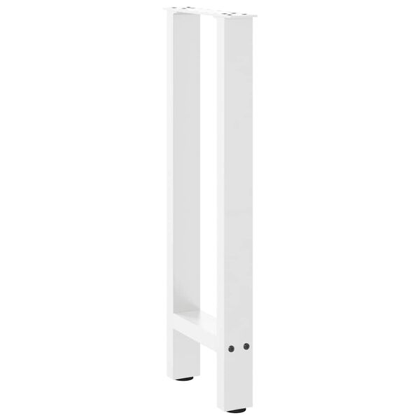 vidaXL Coffee Table Leg Set of 2 White Powder-coated steel