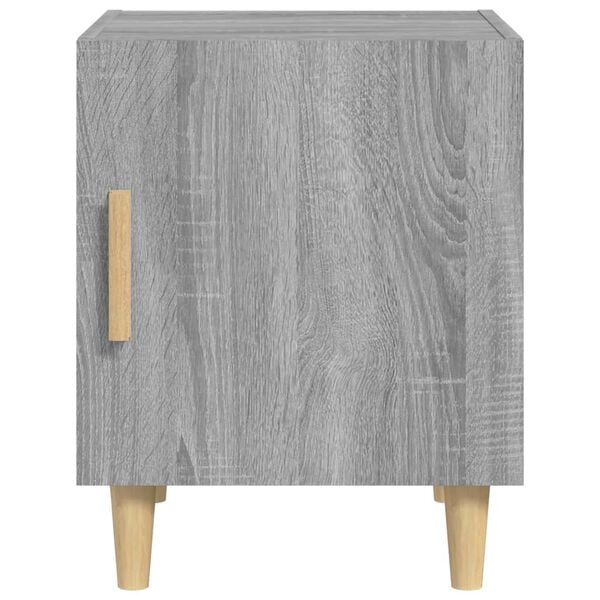 vidaXL Bedside Cabinet Set of 2 Grey Sonoma Engineered Wood