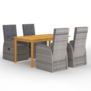 vidaXL Dining Set Grey, Dark Grey