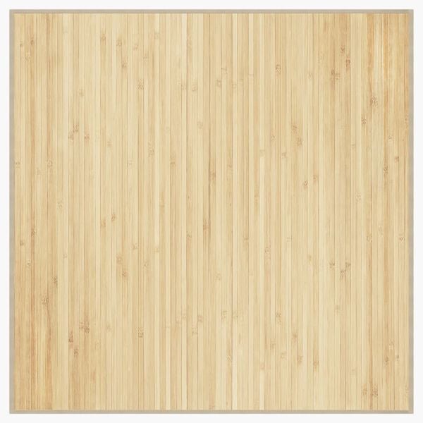 vidaXL Rug Light natural Bamboo, Polypropylene 39.4 x 39.4 in