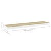 vidaXL Wall Shelf Oak and White Honeycomb MDF, Metal 35.4 in