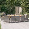 vidaXL Garden Dining Set Grey