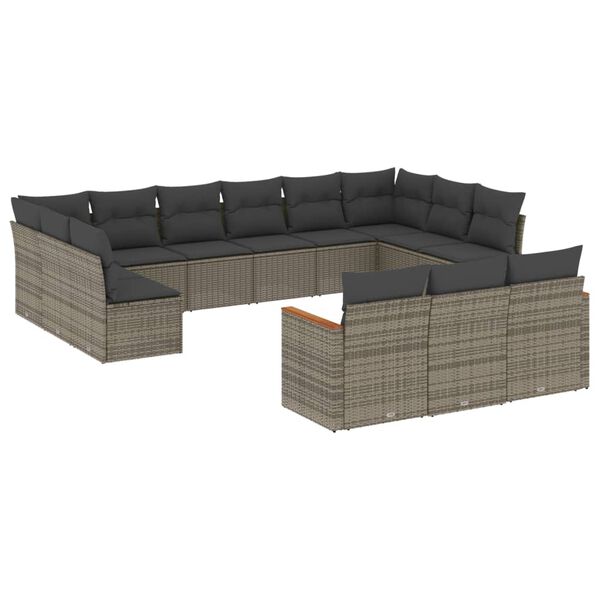 vidaXL Garden Sofa Set Gray