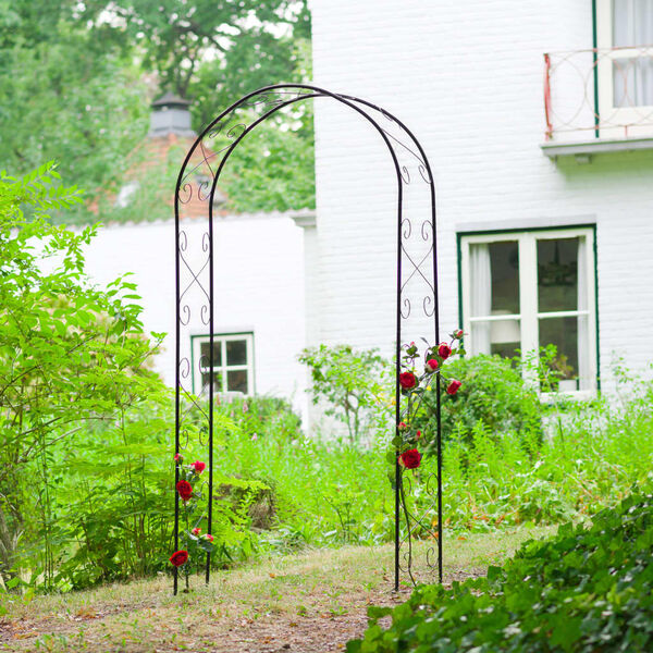 Nature Garden Arch Black Epoxy lacquered galvanized steel Large