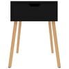 vidaXL Bedside Cabinet Set of 2 High gloss black Engineered wood