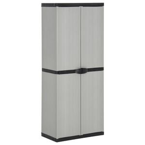 vidaXL Garden Storage Cabinet Grey PVC Medium Garden Storage Cabinet