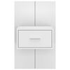 vidaXL Wall-mounted Bedside Cabinet High gloss white Engineered wood