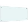 vidaXL Kitchen Backsplash White 35.4"x15.7" Tempered Glass