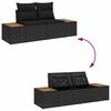 vidaXL Garden Sofa Set with Cushion 12 pcs Black Poly rattan