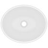 vidaXL Luxury Basin Oval-shaped Matt White 15.7x13.0" Ceramic
