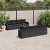 vidaXL Garden Sofa Set Set of 9 Black