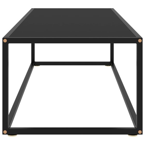 vidaXL Coffee Table Black Tempered glass Medium Durable Coffee Table