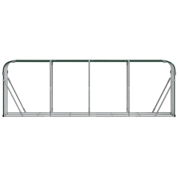 vidaXL Log Holder Green 118.1x17.7x39.4" Galvanised Steel