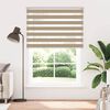vidaXL Zebra Blind Sand brown Polyester, Aluminum 61 in x 78.7 in