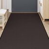 vidaXL Doormat Brown Polypropylene and PVC 45.3 in x 118.1 in Non-slip