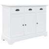 vidaXL Sideboard White MDF, Pinewood, Metal Medium Sideboard