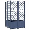 vidaXL Garden Planter Blue Grey Polypropylene 31.5 x 31.5 x 53.5 in