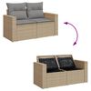 vidaXL Garden Sofa Set Mix Beige PE rattan Large Modular