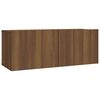 vidaXL TV Cabinet Set Set of 2 Smoked oak Engineered wood TV Cabinet Set