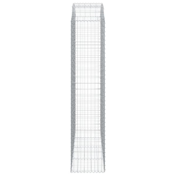 vidaXL Gabion Basket Silver Galvanized iron Large Sound-Absorbing