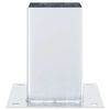 vidaXL Post Bases Square 4 pcs Silver 3.58x3.58" Galvanised Steel