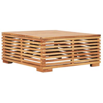 vidaXL Patio Table 27.4"x27.4"x12.2" Solid Teak Wood