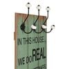 vidaXL Coat Rack Green and black MDF board, metal hooks 47.2 x 15.7 in