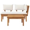 vidaXL Garden Bench 2 pcs Brown Solid Teak wood
