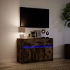 vidaXL TV Cabinet Smoked oak Engineered wood Medium TV Cabinet