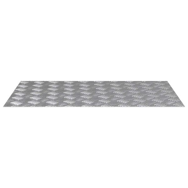 vidaXL Stair Tread Rectangular 4 pcs Silver 31.50 x 19.69 in Aluminium