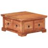vidaXL Coffee Table Brown Solid Acacia Wood 26.0 x 27.6 x 13.8 in