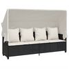 vidaXL Garden Sofa Set Black, Cream White