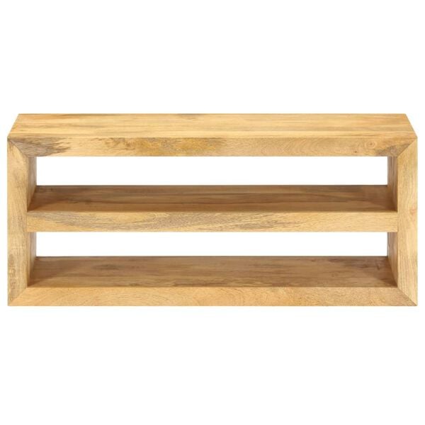 vidaXL TV Stand Natural Mango Wood Solid Mango Wood