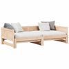 vidaXL Pull-out Day Bed Brown 80.12 x 72.44 x 22.24 in Solid Pine Wood