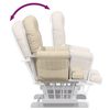vidaXL Glider Chair With Stool Cream White Fabric (100% polyester)