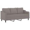 vidaXL 3-Seater Sofa with Footstool Taupe 70.9" Fabric
