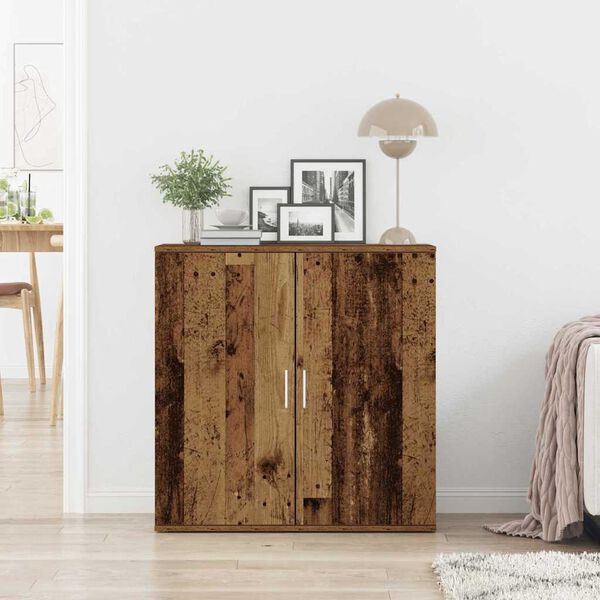vidaXL Sideboard Old Wood 31.10 x 14.96 x 31.50 in Engineered Wood