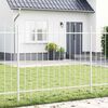 vidaXL Garden Fence White 66.93 x 74.80 in Powder-Coated Steel
