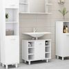 vidaXL Bathroom Cabinet White Engineered wood 23.6 x 12.6 x 21.1 in