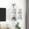 vidaXL Wall Cabinet Set of 4 White Engineered wood Medium Wall Cabinet