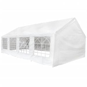 vidaXL Marquee White Steel Large Collapsible Party Tent Rectangular