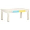 vidaXL Coffee Table White Solid mango wood Medium Decorative Inlays