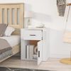 vidaXL Bedside Cabinet White Engineered wood 19.7 x 14.2 x 23.6 in