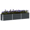 vidaXL Planter Anthracite 94.49 x 15.75 x 17.72 in Steel