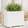vidaXL Garden Planter White Solid pine wood 35.4 x 15.7 x 28.3 in