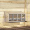 vidaXL Chicken Nesting Box Galvanized Silver Cold-rolled Steel Medium