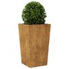 vidaXL Garden Planter Brown Weathering Steel Medium Decorative Inlays