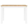 vidaXL Dining Table White Solid pine wood 46.1 x 23.6 x 29.5 in