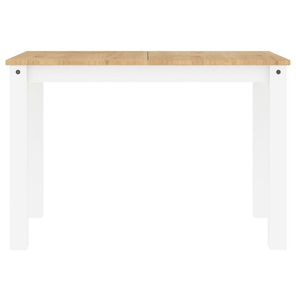 vidaXL Dining Table White Solid pine wood 46.1 x 23.6 x 29.5 in