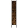 vidaXL Bathroom Cabinet Smoked Oak Engineered Wood, Powder-Coated Steel